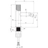 Bidė maišytuvas Deante Silia Hexa BHS_F30M, Brushed steel