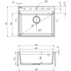 Deante granitinė virtuvinė plautuvė Deante Corio ZRC_210A, Graphite