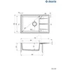Deante granitinė virtuvinė plautuvė Deante Eridan ZQE T11B, Anthracite