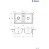 Deante granitinė virtuvinė plautuvė Deante Eridan, ZQE_A203, Alabaster