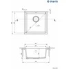 Deante granitinė virtuvinė plautuvė Deante Corda ZQA_S10A, Metallic pilkas