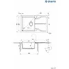 Deante granitinė virtuvinė plautuvė Deante Andante Flush, ZQN_A11F, Alabaster