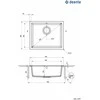 Plautuvė Deante Corda Flush ZQA_N10F, granitas
