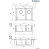Deante granitinė virtuvinė plautuvė Deante Eridan, ZQE_S503, Metallic pilkas
