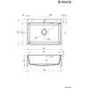 Deante granitinė virtuvinė plautuvė Deante Eridan, ZQE_A103, Alabaster