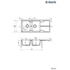 Deante granitinė virtuvinė plautuvė Deante Andante ZQN 2213, Graphite