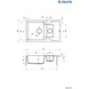 Deante granitinė virtuvinė plautuvė Deante Andante ZQN 2513, Graphite