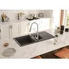 Deante granitinė virtuvinė plautuvė Deante Eridan, ZQE_T513, Anthracite