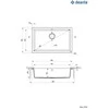 Deante granitinė virtuvinė plautuvė Deante Corda, ZQA_N10D, Nero
