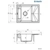 Deante granitinė virtuvinė plautuvė su magnetais Deante Magnetic ZRM N11A, Nero
