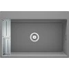 Deante granitinė virtuvinė plautuvė su magnetais Deante Magnetic ZRM_S10B, Metallic pilkas