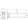 Deante Lehnen sulankstoma vonios kambario rankena, 60 cm, NIL_041D, Steel