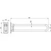 Deante Lehnen sulankstoma vonios kambario rankena, 85 cm, NIL_043D, Steel