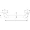 Deante Lehnen vonios kambario rankena, 30 cm, NIL_041A, Steel