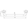 Deante Lehnen vonios kambario rankena, 40 cm, NIL_341B, Steel