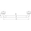 Deante Lehnen vonios kambario rankena, 45 cm, NIL_041B, Steel