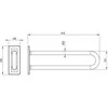 Deante Lehnen vonios kambario rankena, 60 cm, NIL_041S, Steel