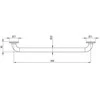 Deante Lehnen vonios kambario rankena, 60 cm, NIL_041C, Steel