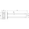 Deante Lehnen vonios kambario rankena, 70 cm, NIL_042S, Steel