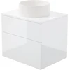 Deante Prizma spintelė su granitiniu praustuvu, 60x52x47 cm + 36 cm, Baltas gloss + Alabaster (SD6B6SAU4S)