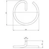 Deante Silia ring rankšluosčių kabykla ADI_F611, Brushed steel