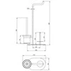 Deante Silia stovas tualetiniam popieriui ADI_F732, Brushed steel