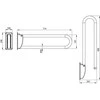 Deante Vital sulankstoma vonios kambario rankena, 76 cm, NIV_041D, Steel