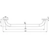 Deante Vital vonios kambario rankena, 60 cm, NIV_041C, Steel