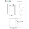 Dušo kabina Besco Pixa, 100 x 90 x 195 cm, kairinė