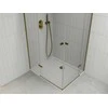 Dušo kabina Mexen Roma DUO su padėklu ir sifonu, Gold+Baltas/Gold, 80 x 70 cm