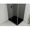 Dušo kabina Mexen Roma su padėklu ir sifonu, Graphite+Juodas/Chrome, 120 x 90 cm