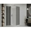 Dušo kabina Mexen Roma su padėklu ir sifonu, Graphite+Baltas/Chrome, 90 x 90 cm