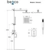 Dušo komplektas Besco Modern / Varium I, Chrome