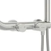 Dušo komplektas su maišytuvu Deante Silia Hexa NHS_F4XM, Brushed steel