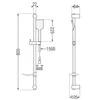Dušo komplektas su maišytuvu Mexen Lynx DF62, Juodas