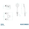Dušo maišytuvas su dušo komplektu Kuchinox NOIA, BNK_241D, Brushed steel