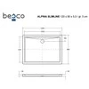 Dušo padėklas Besco Alpina SlimLine, 120 x 80 x 5,5 cm