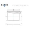 Dušo padėklas Besco Alpina SlimLine, 120 x 90 x 5,5 cm