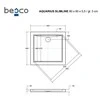 Dušo padėklas Besco Aquarius SlimLine Stone Effect New, 80 x 80 x 5,5 cm