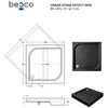 Dušo padėklas Besco Oskar Stone Effect New, 80 x 80 cm