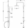 Dušo sistema su termostatiniu maišytuvu Mexen Sven Slim, Chrome