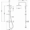 Dušo sistema su termostatu Mexen KX67, Juodas