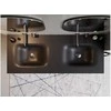 Dviguba spintelė Besco Akya Classic 131 cm su praustuvu ir klik-klak, Gun Metal glossy/Gun metal+Juodas matt
