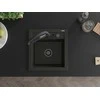 Granitinė virtuvinė plautuvė Mexen Vito su maišytuvu ir sifonu, Metallic juodas/auksinis+Juodas