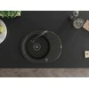 Granitinė virtuvinė plautuvė Mexen Kevin su maišytuvu ir sifonu, Metallic juodas/auksinis+Juodas