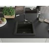 Granitinė virtuvinė plautuvė Mexen Vito su maišytuvu ir sifonu, Metallic juodas/auksinis+Juodas/Chrome