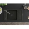 Granitinė virtuvinė plautuvė Mexen Elias su maišytuvu ir sifonu, Metallic juodas/auksinis+Juodas/Chrome