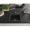 Granitinė virtuvinė plautuvė Mexen Vito su maišytuvu ir sifonu, Metallic juodas/auksinis+Chrome