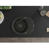 Granitinė virtuvinė plautuvė Mexen Kevin su maišytuvu ir sifonu, Metallic juodas/auksinis+Juodas