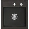 Granitinė virtuvinė plautuvė Mexen Vito su sifonu, Metallic juodas/auksinis